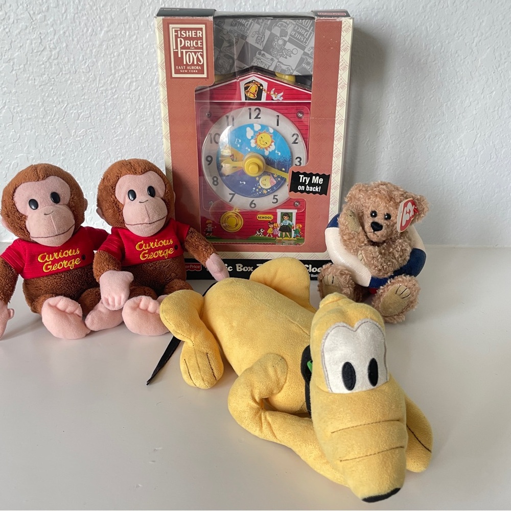 🧸DISNEY, FISHER-PRICE, TY BEANIE & MORE!! VINTAGE TOY LOT 🚂